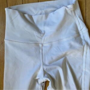 Alo Leggings Women’s XS Ivory White Ribbed Yoga Athletic Stretch RN# 83730